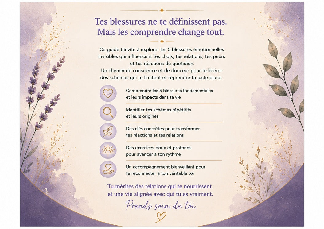Les 5 blessures invisibles qui gouvernent ta vie