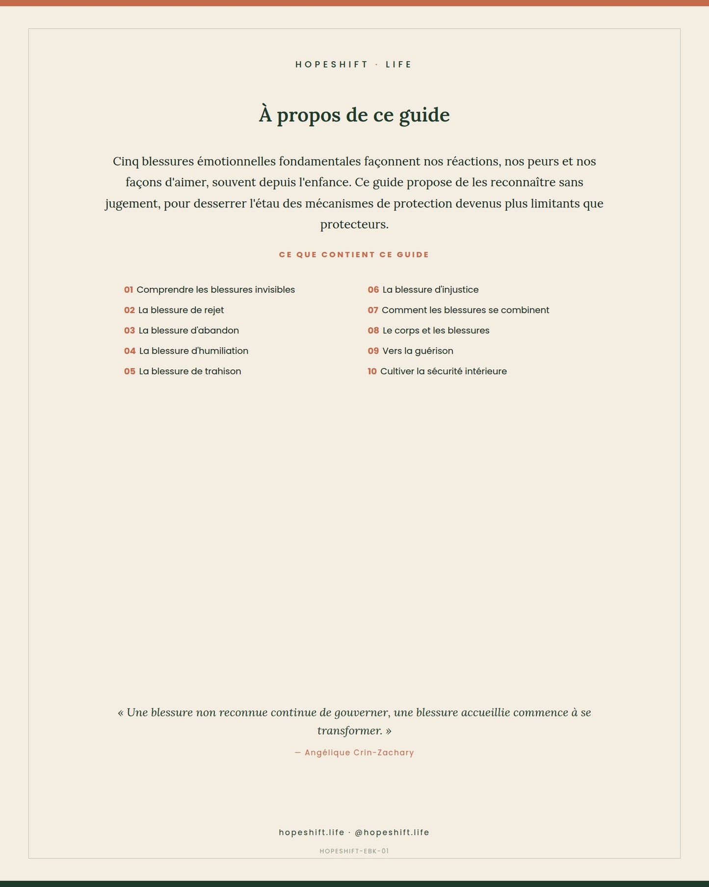 5 Blessures Invisibles