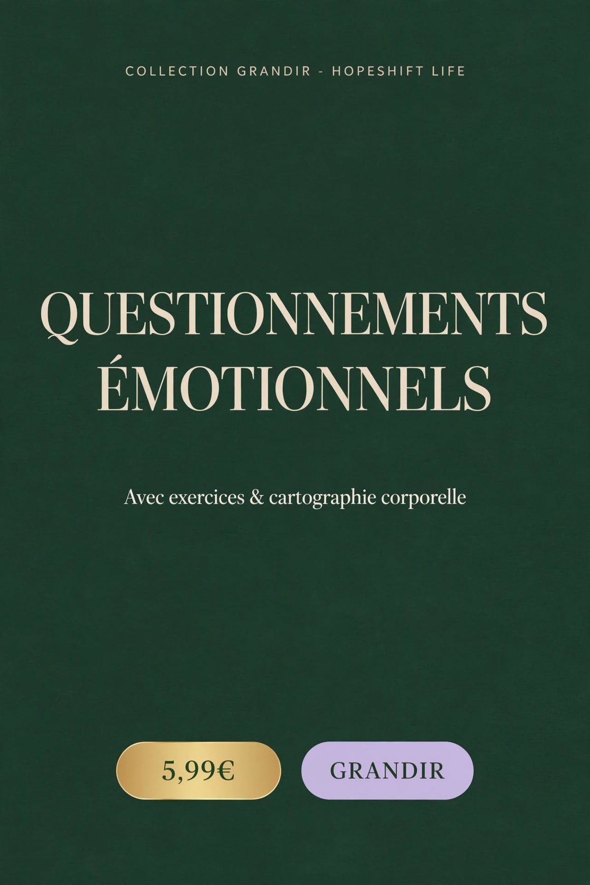Questionnements Émotionnels - Avec exercices & cartographie - Collection Grandir