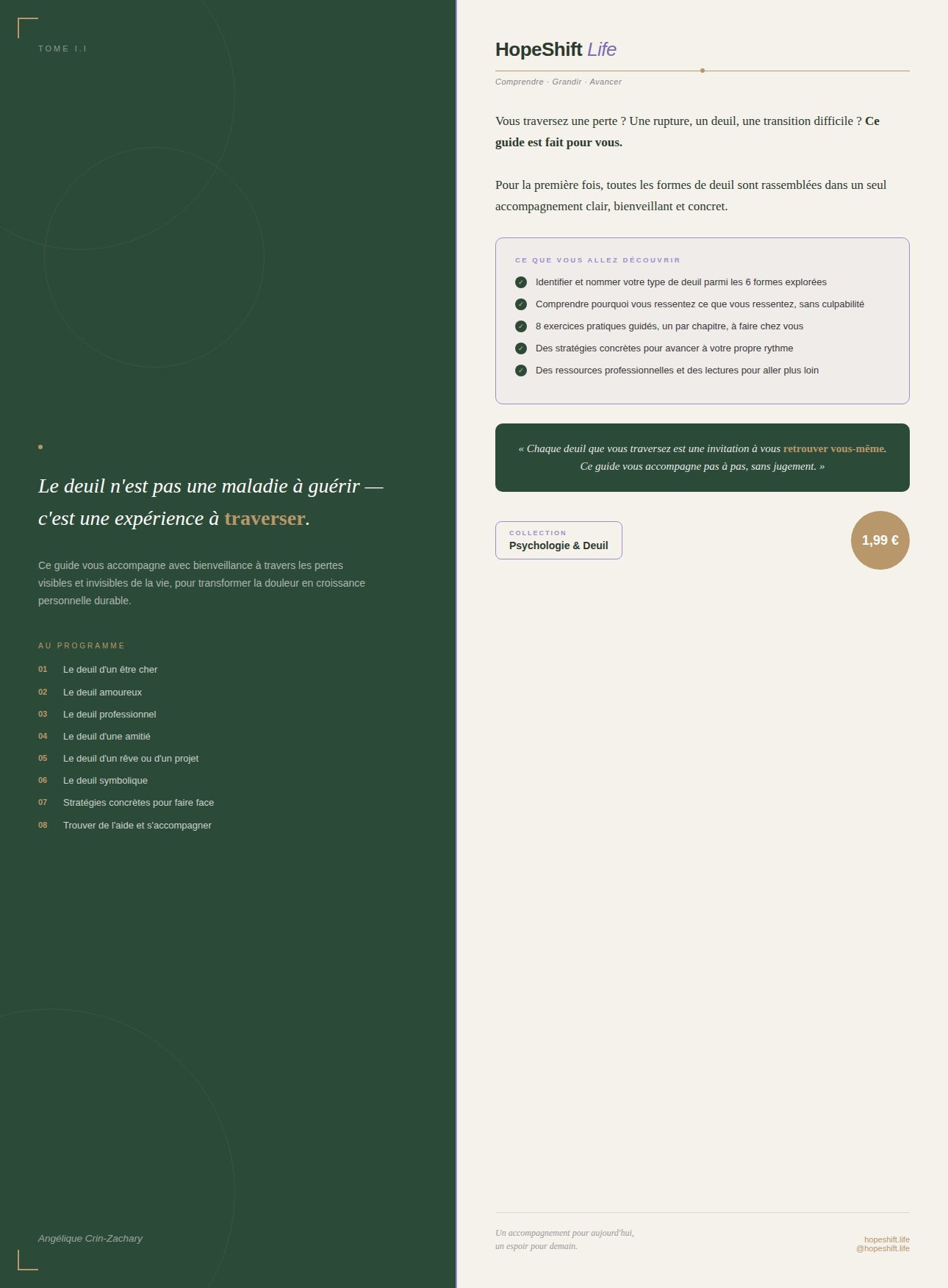 Comprendre et traverser les différents types de deuils - Tome I.I